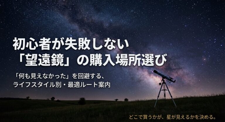 望遠鏡はどこに売ってる？プロ直伝！ネットと実店舗の賢い使い分け