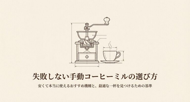安い手動のコーヒーミルおすすめ決定版!初心者も失敗しない選び方