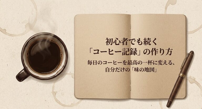 趣味がもっと楽しくなる!コーヒーのノートの作り方と簡単記録術