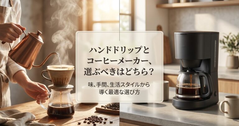 ハンドドリップとコーヒーメーカーの違いを比較！味・手間・おすすめの選び方を解説