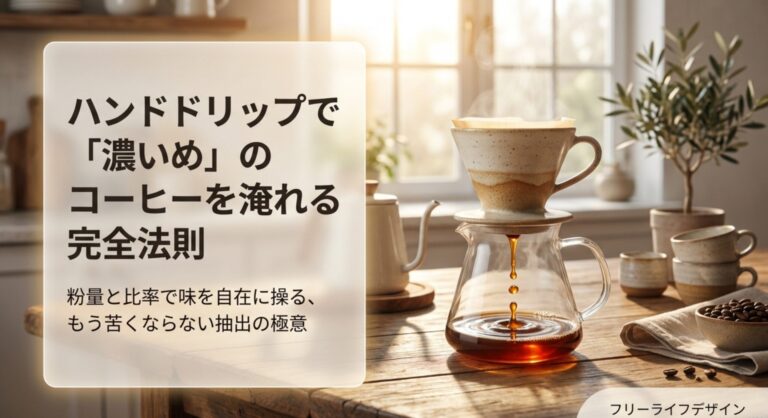 ハンドドリップを濃いめにする豆量と抽出時間の決め方