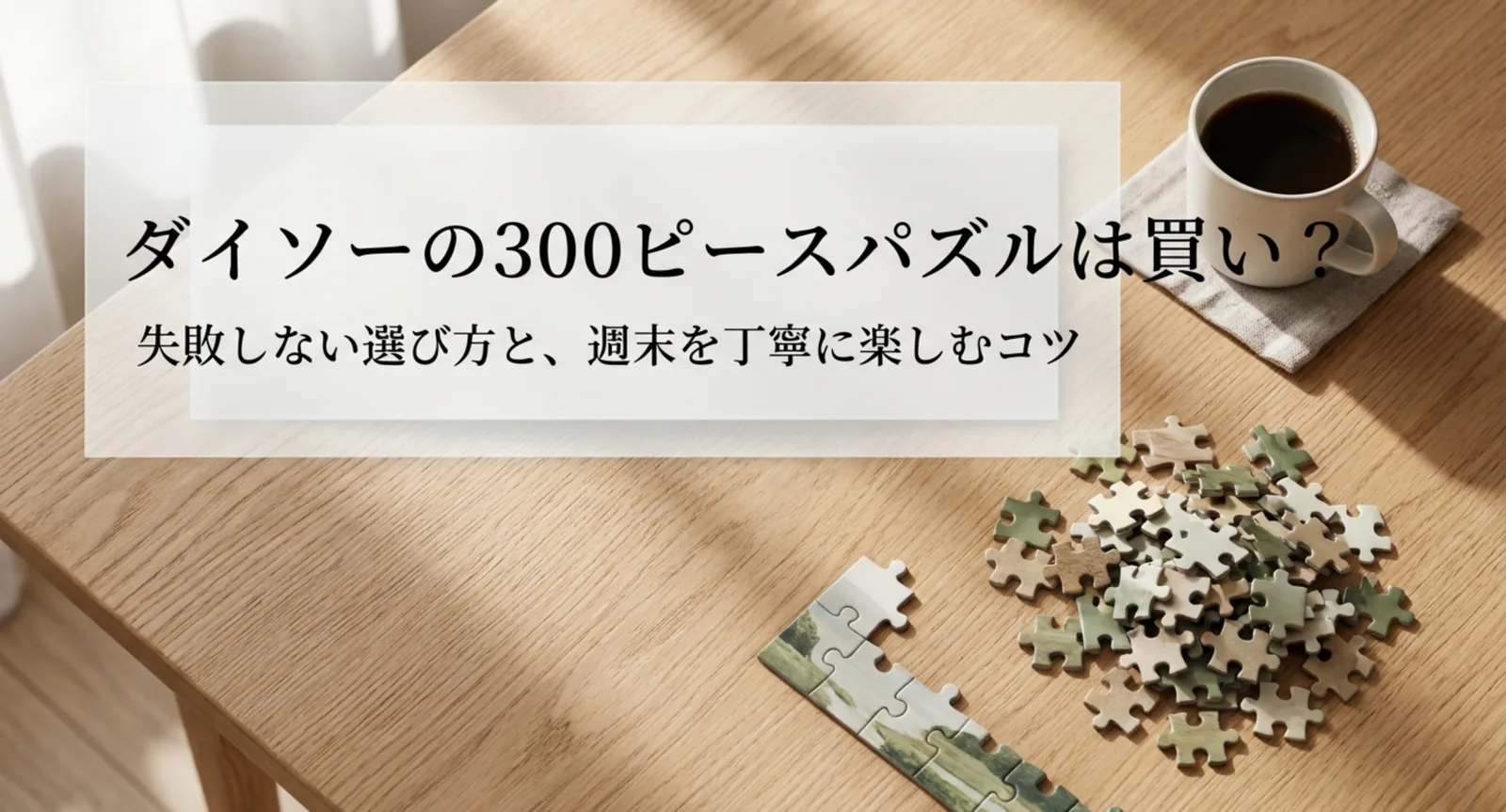 ダイソーのパズル300ピース徹底解説｜完成サイズ・絵柄・額縁の選び方