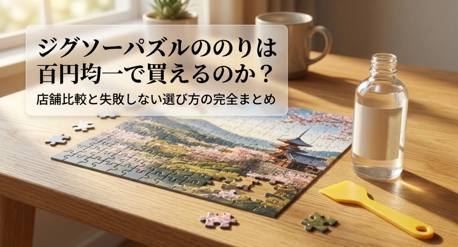 パズルのり100均比較!ダイソー・セリアの違いと選び方