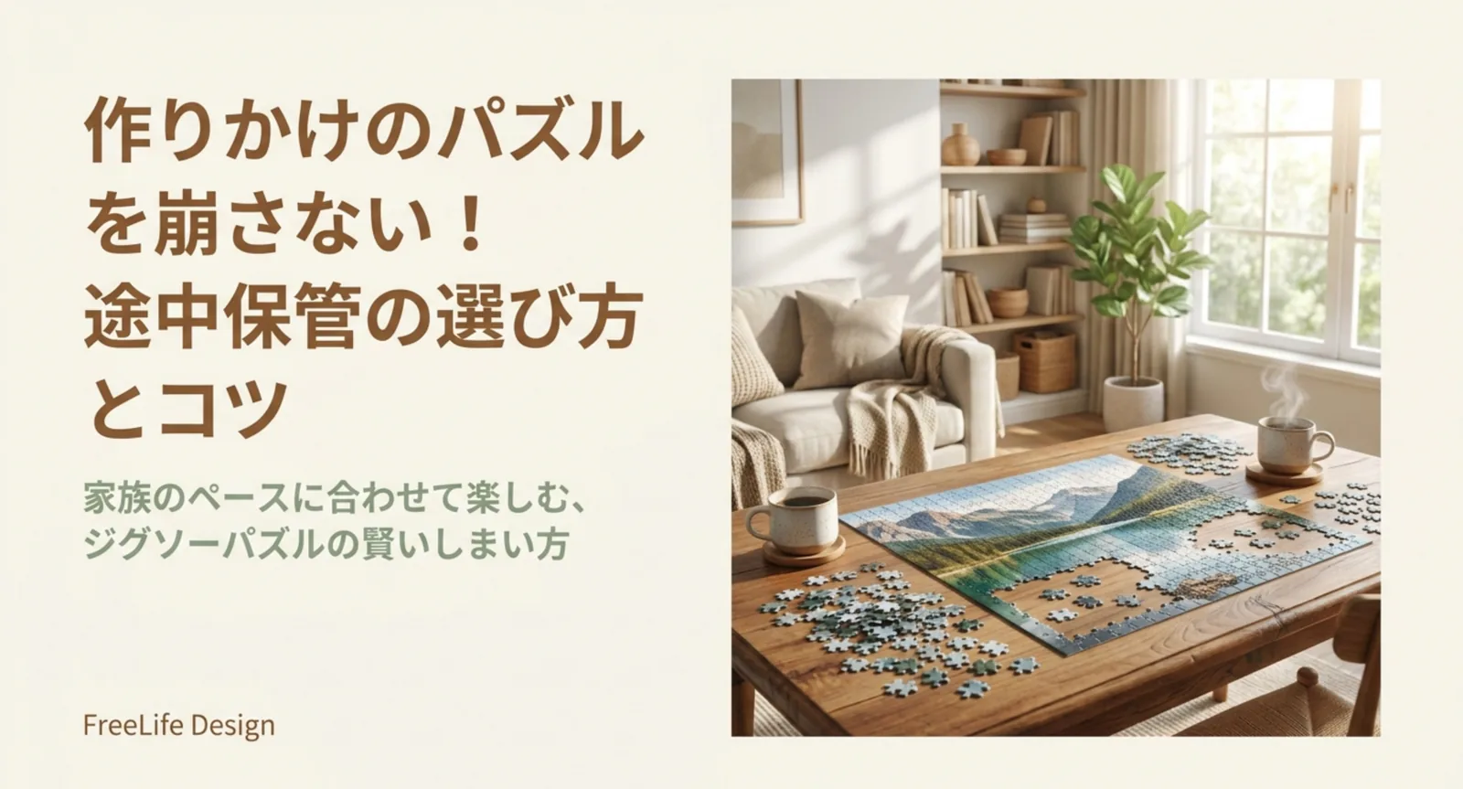 パズルの途中保管の方法｜崩さず片づけて再開するまでの手順とコツを解説