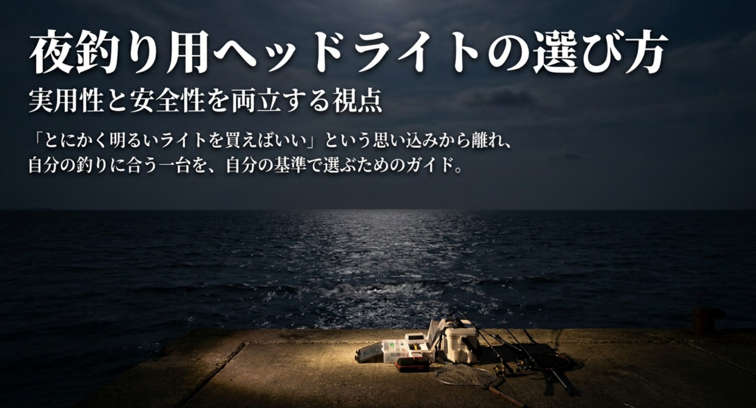 夜釣りヘッドライトの選び方|明るさの目安と防水・赤色灯・電源の基準