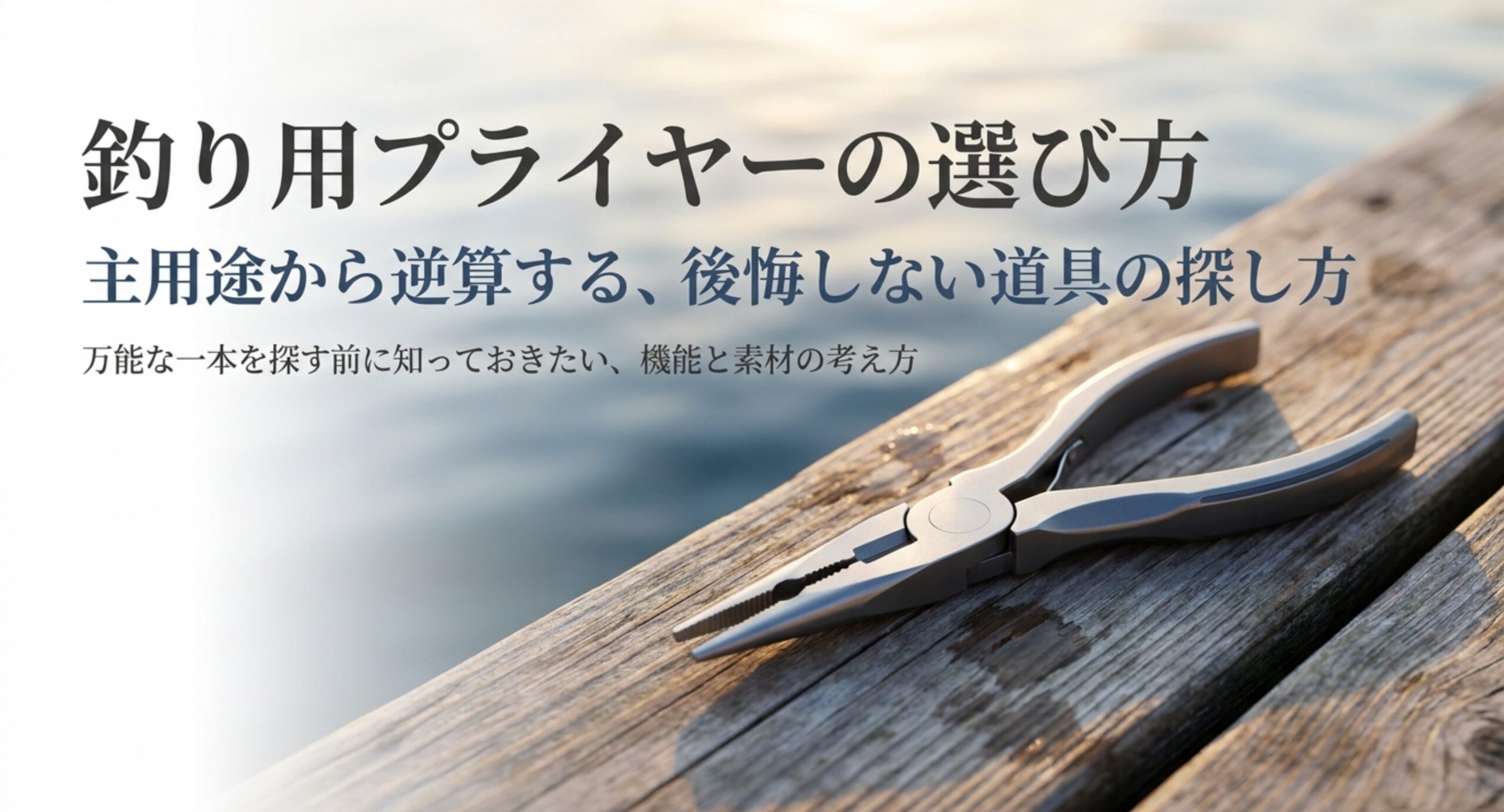 フィッシングプライヤーの選び方｜主用途別に必要な機能と防錆性で比較