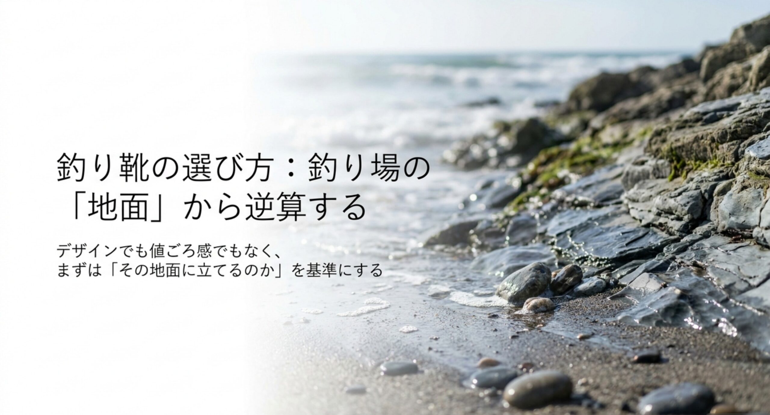 フィッシングシューズの選び方｜ソール別に見る堤防・磯・サーフの基準