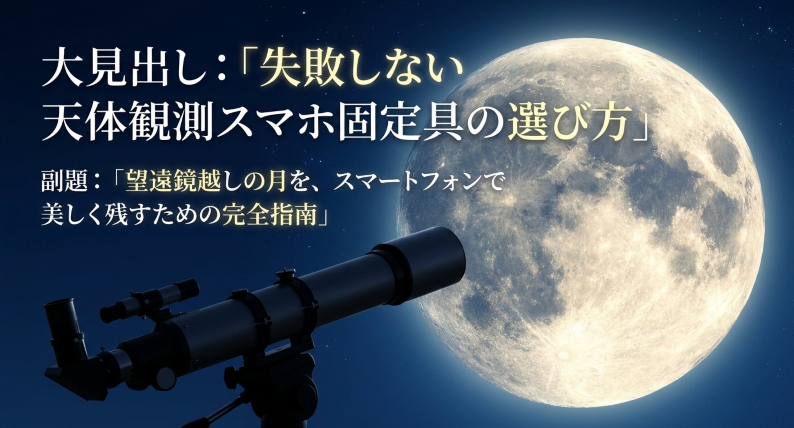 天体観測スマホアダプター選び方!月撮影の固定具比較