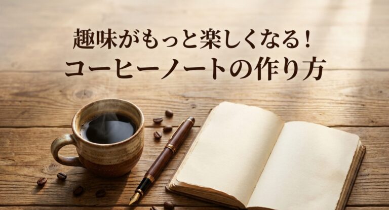 趣味がもっと楽しくなる！コーヒーのノートの作り方と簡単記録術