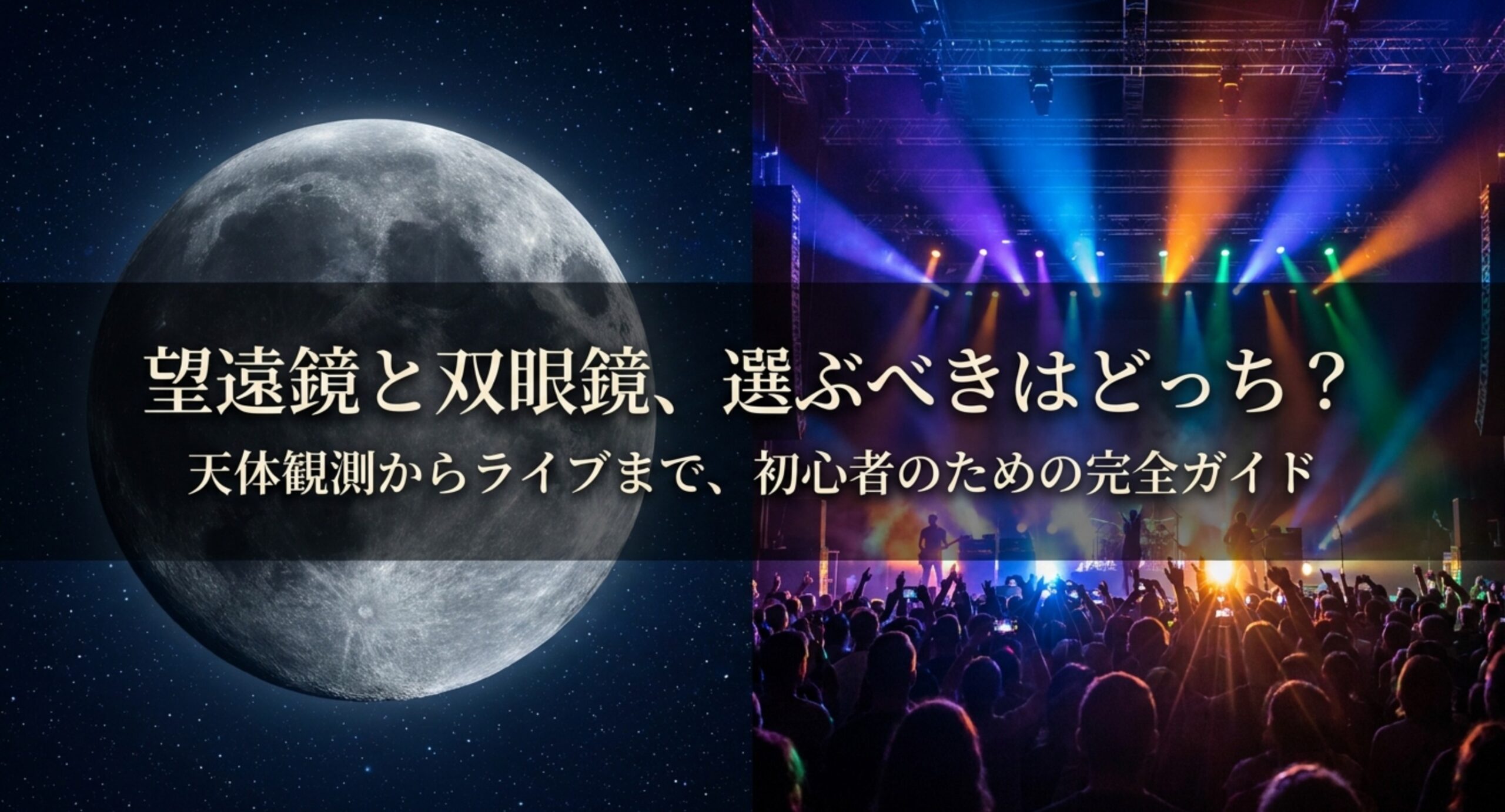 望遠鏡と双眼鏡の違いは？天体観測とライブで選ぶべきはどっちか徹底比較