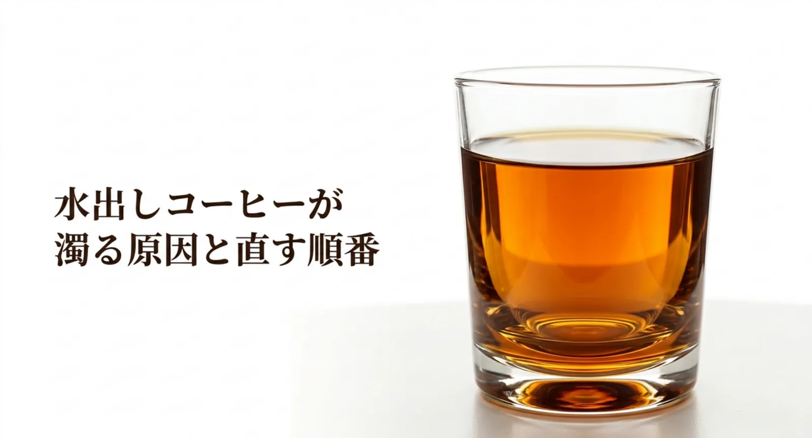 水出しコーヒーが濁る4つの原因と直し方｜微粉と油分の見分け方を解説