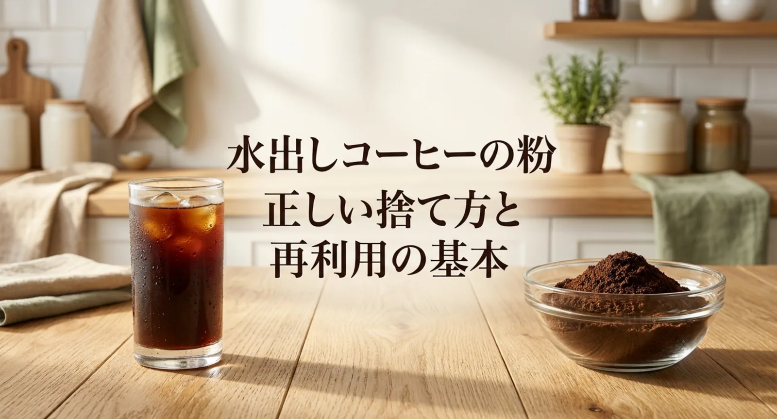 水出しコーヒーの粉の捨て方｜排水口に流せない理由と再利用の手順を解説