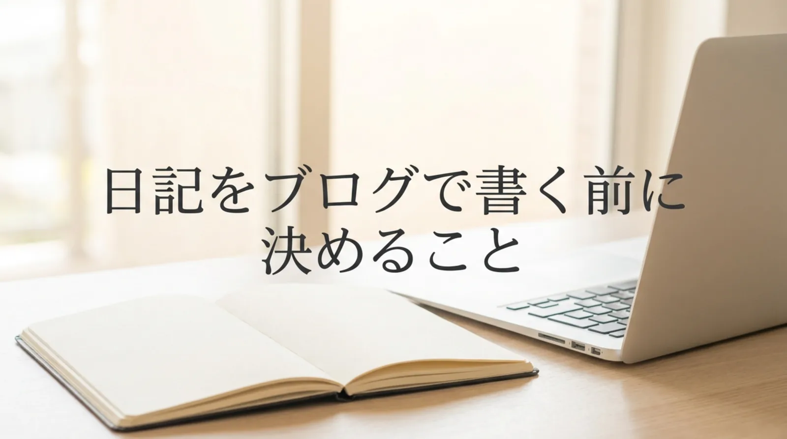 日記をブログで書く前に｜公開範囲とサービス選び・続けるための条件