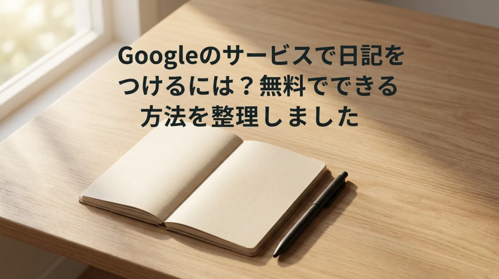 Googleで日記をつける方法｜5つの無料サービスの使い分けと始め方