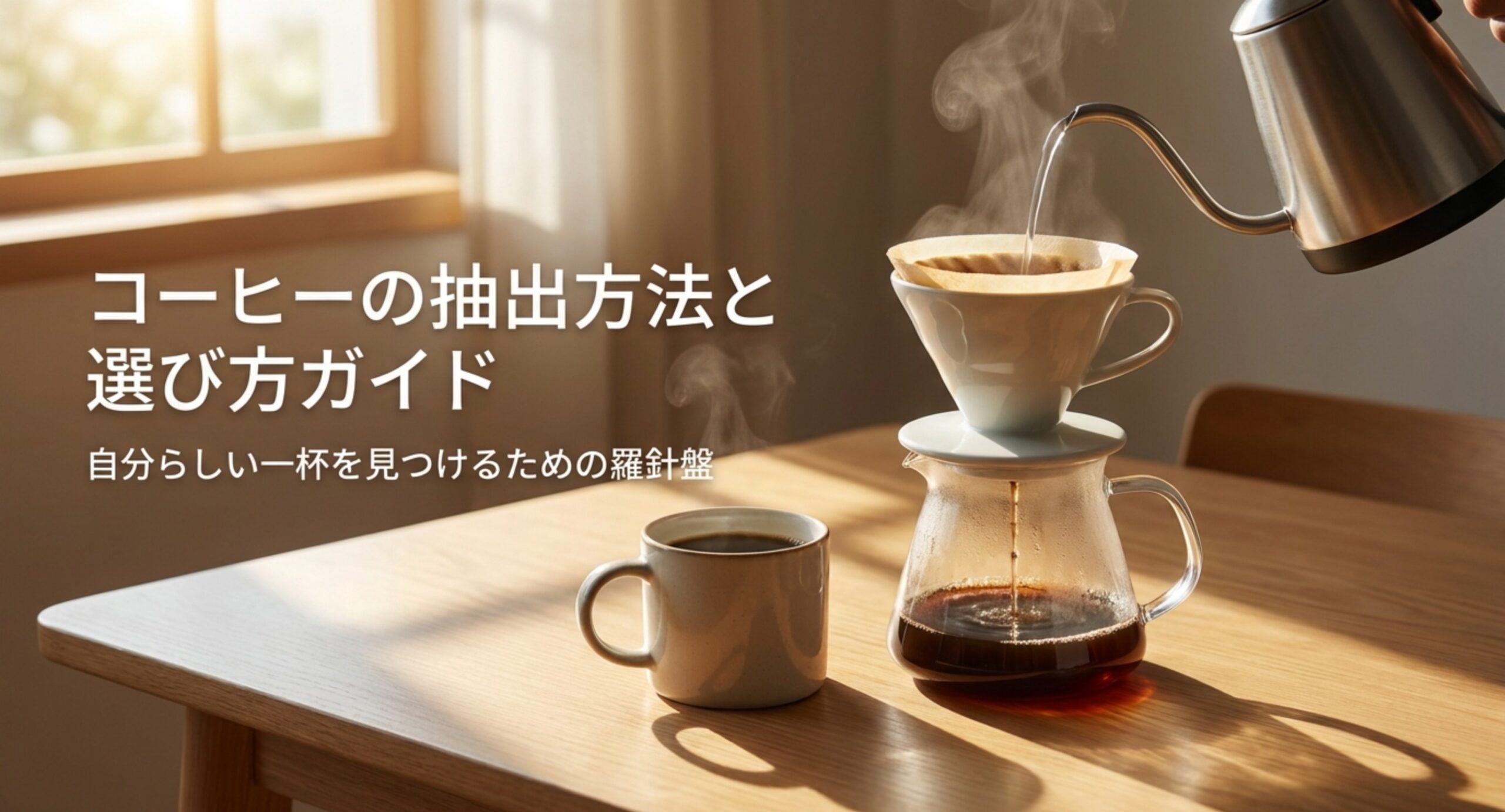 コーヒーの抽出方法と淹れ方の種類を一覧比較|ドリップの違いと選び方
