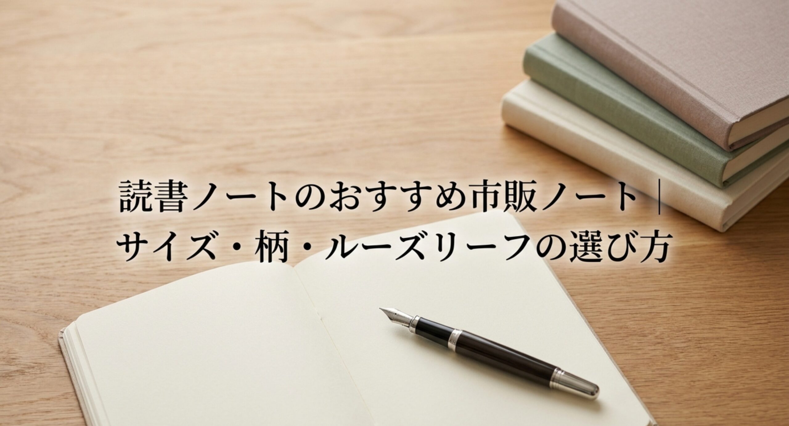 読書ノートの選び方|市販ノートのサイズ・罫線とルーズリーフの比較