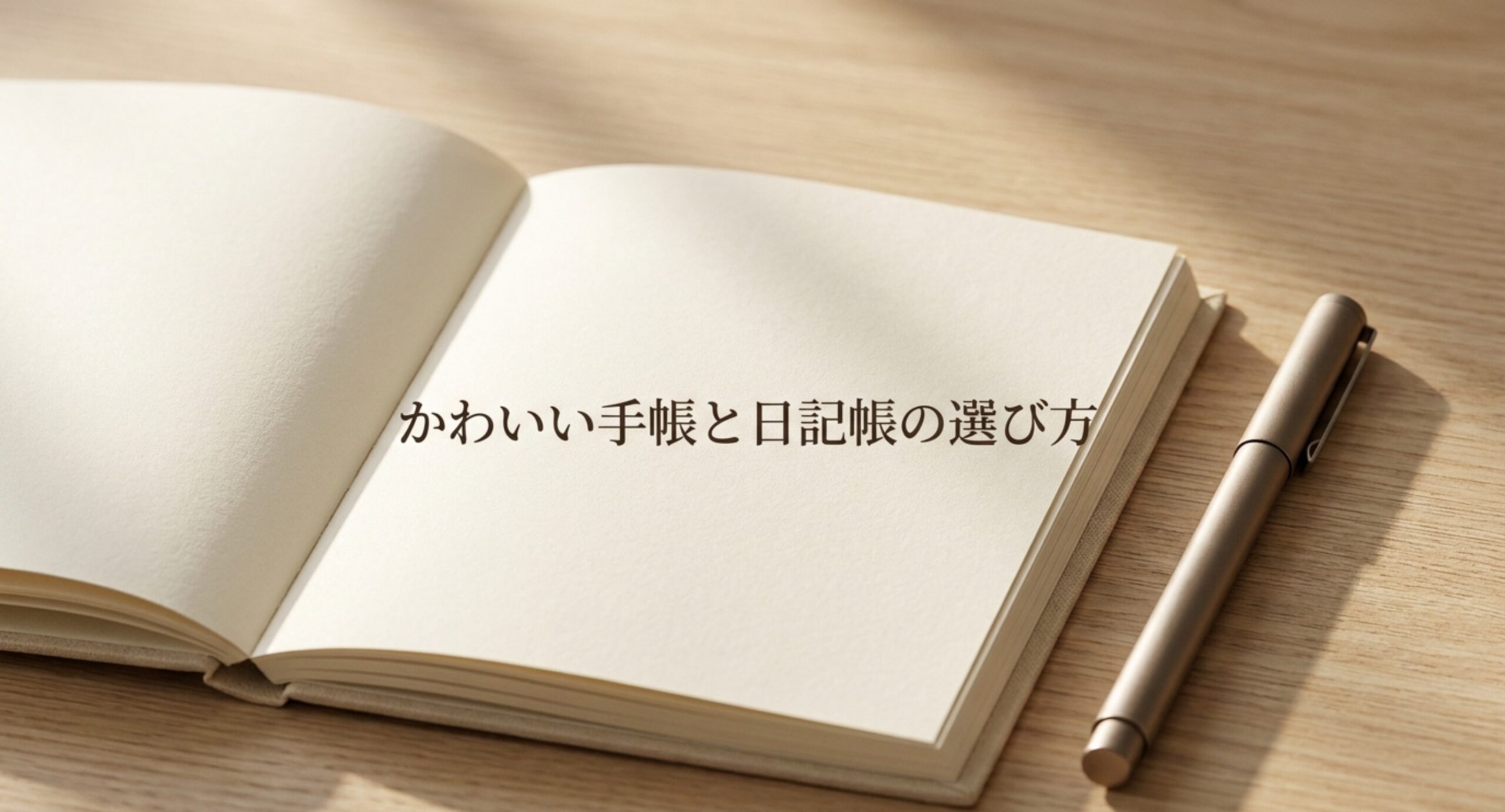 かわいい手帳と日記帳の選び方|柄と中身を分けて決める5つの確認項目