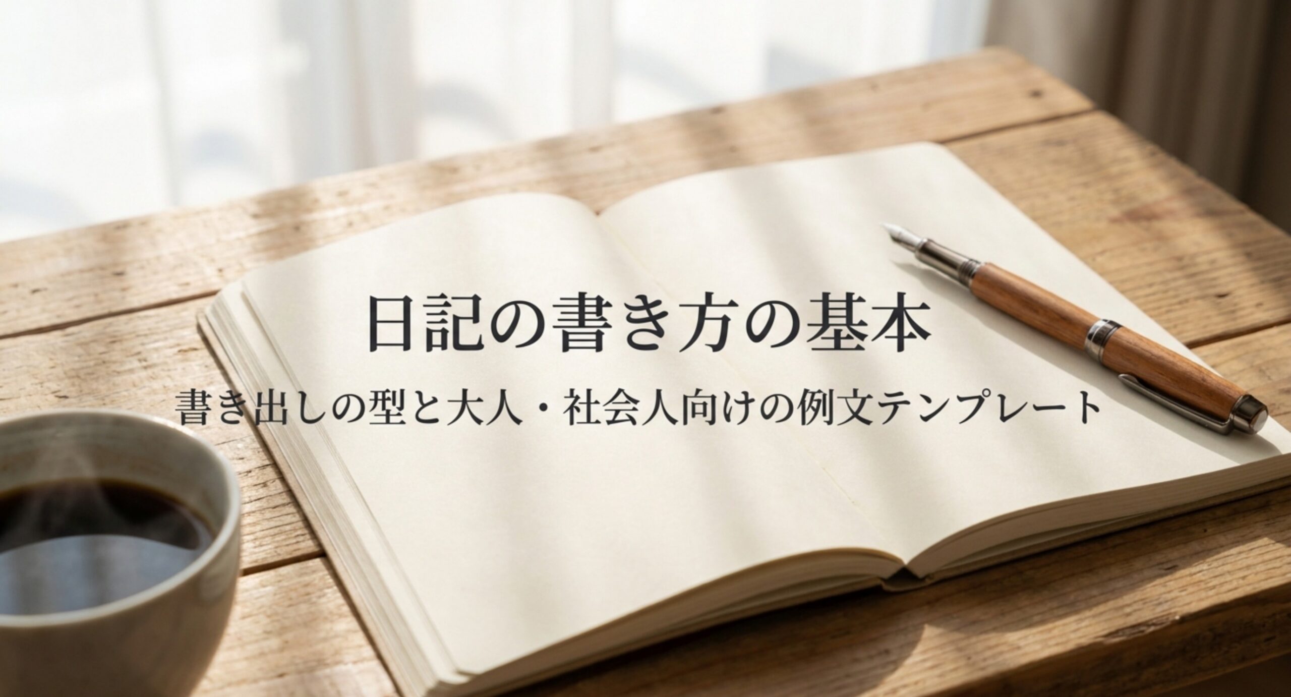 日記の書き方｜続く3行の型と大人・社会人向けの例文テンプレート集