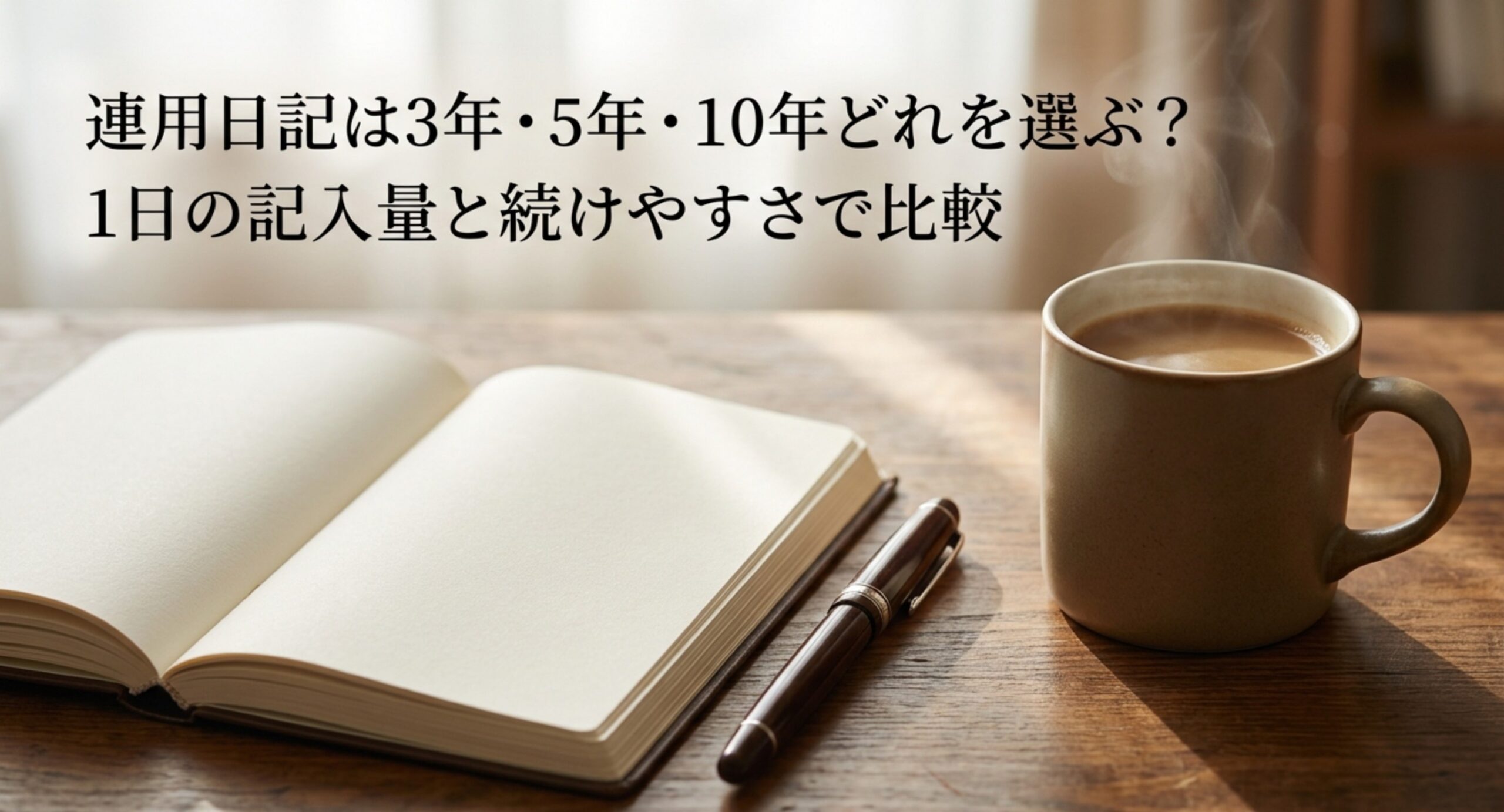 連用日記の選び方｜3年・5年・10年の1日の行数と価格を実数で比較