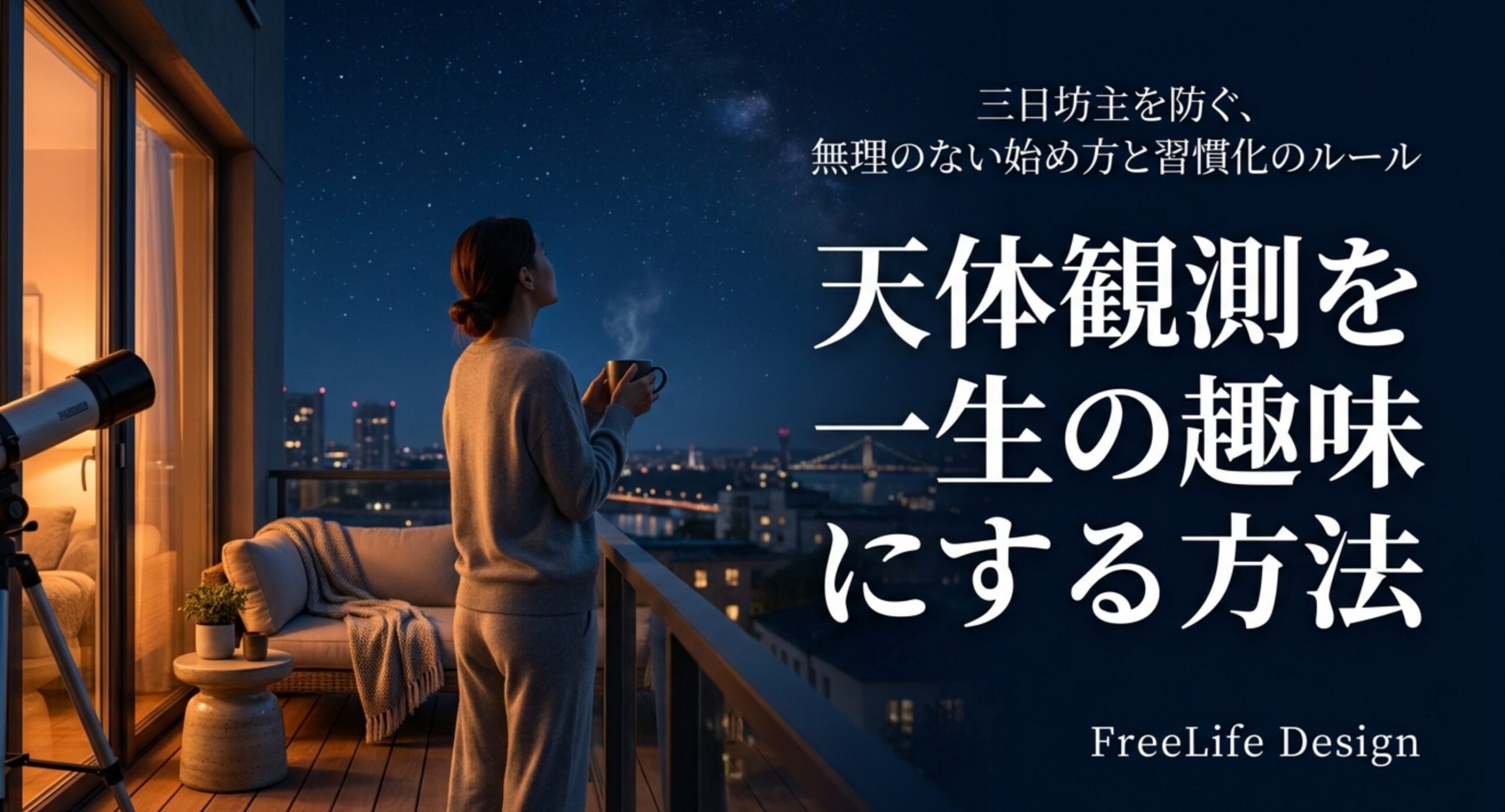 天体観測を習慣にするには?三日坊主でも続く始め方と道具・場所の選び方