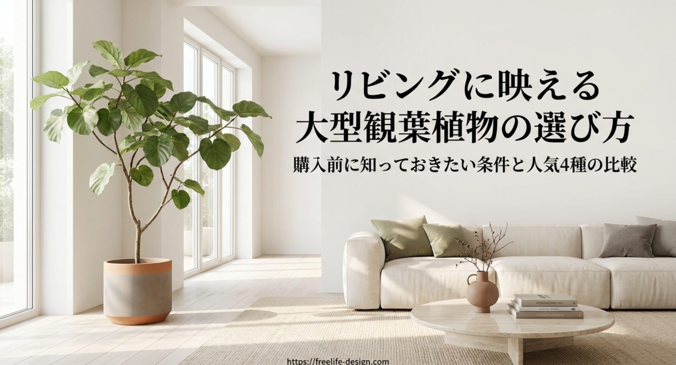 リビング向け大型観葉植物のおすすめ比較｜選び方と搬入の注意点まで
