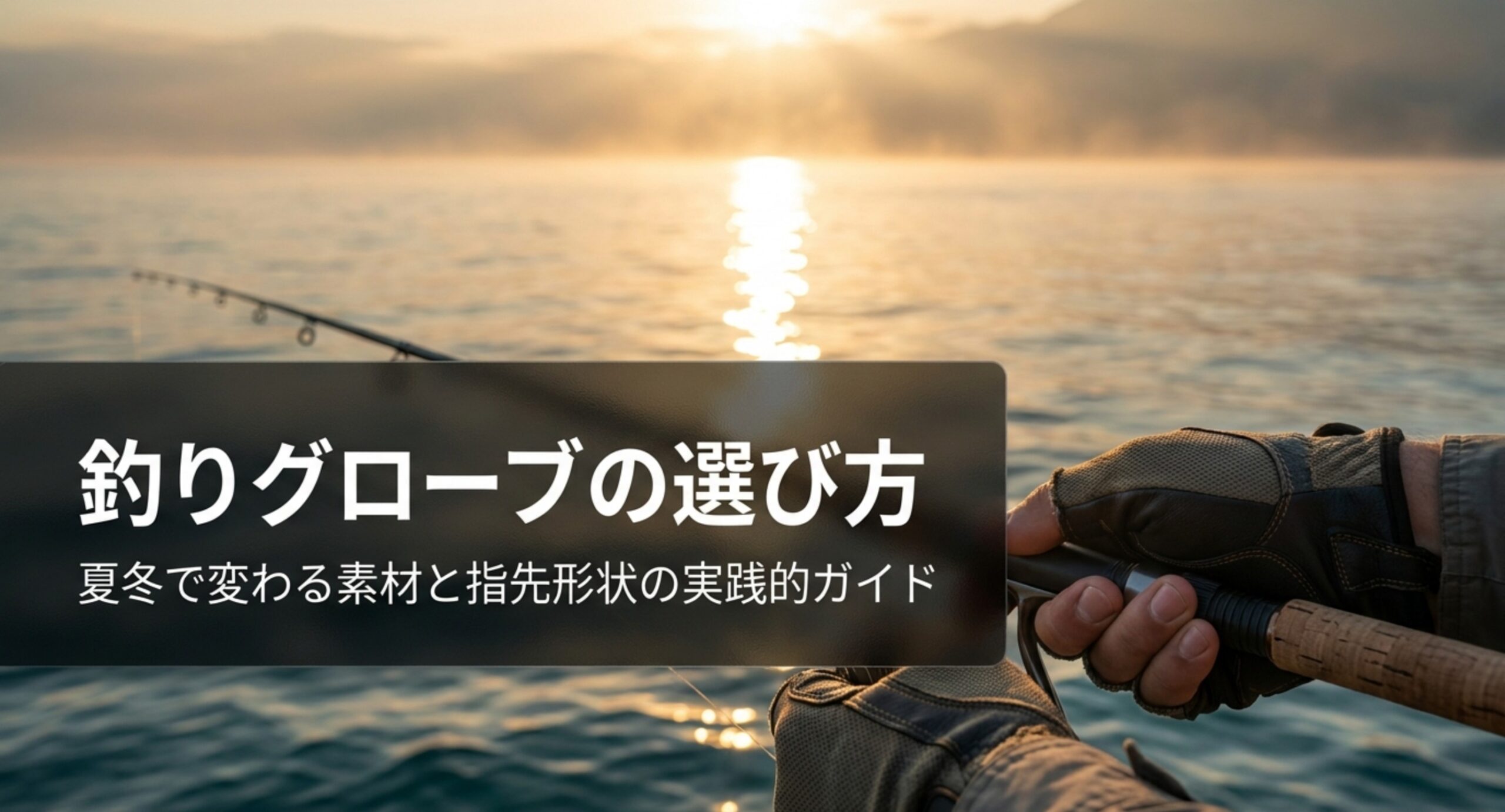 釣りグローブの選び方|指先の形状と夏冬で変わる素材・サイズの比較