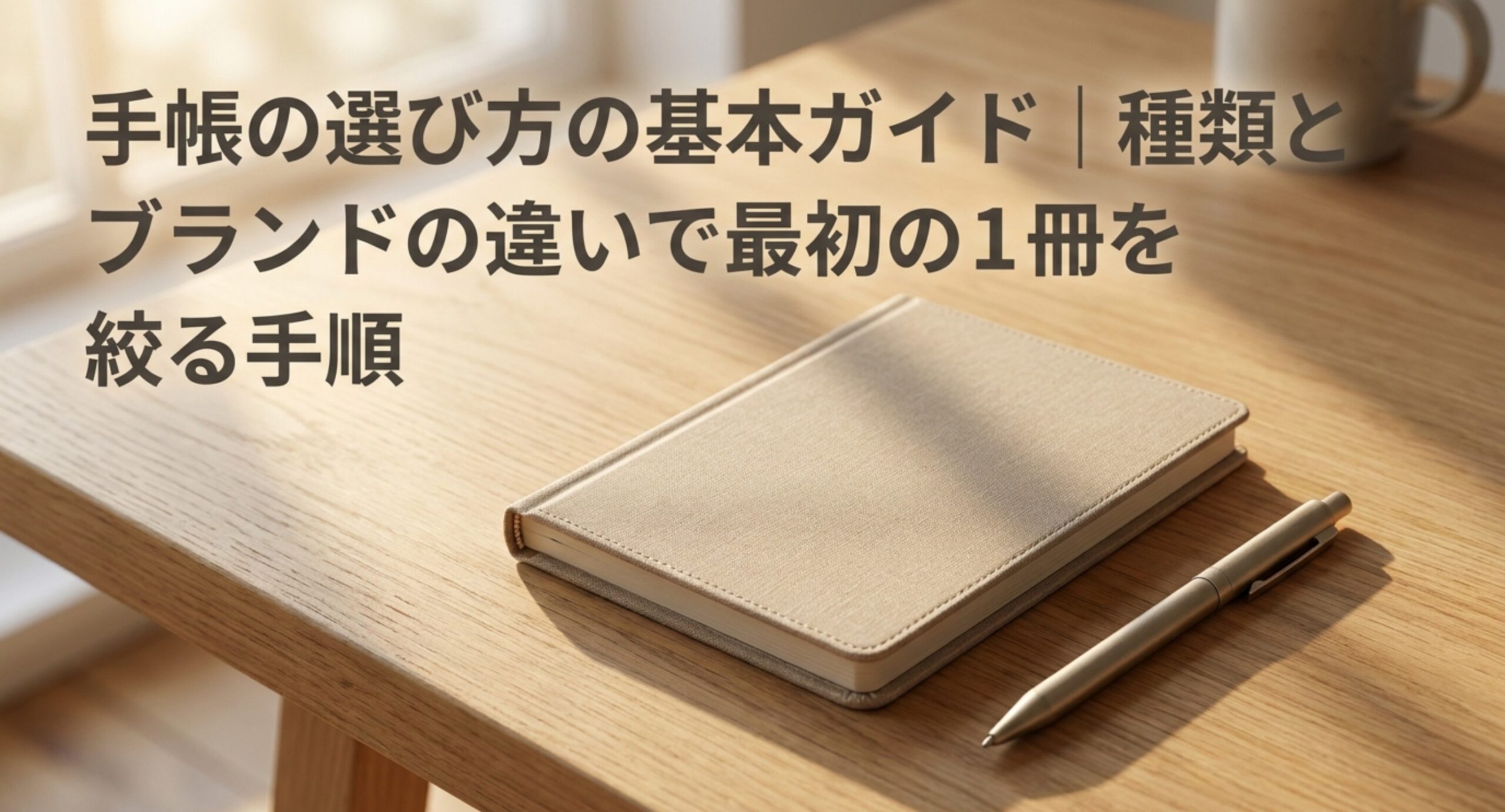 手帳の選び方|種類とブランドの違いから最初の1冊を絞る3条件