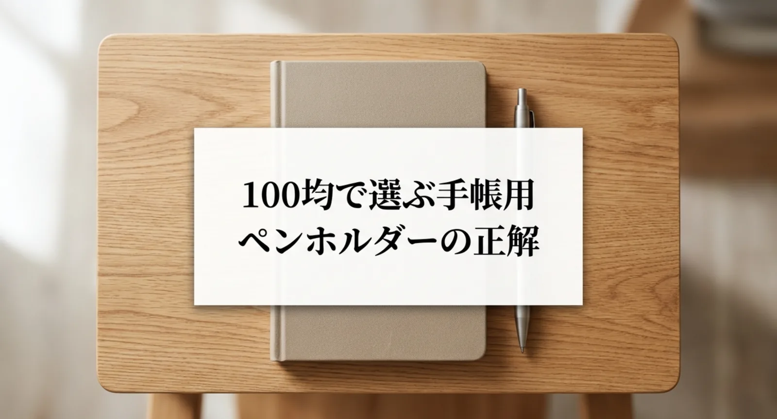 手帳のペンホルダーは100均で選べる｜貼る・挟む・差し込む3種類の違い