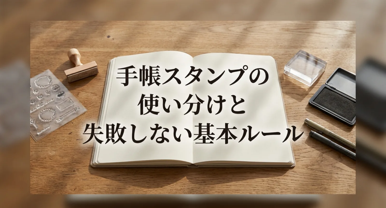 手帳スタンプは100均で選べる｜クリアと木製の違いとインクの選び方