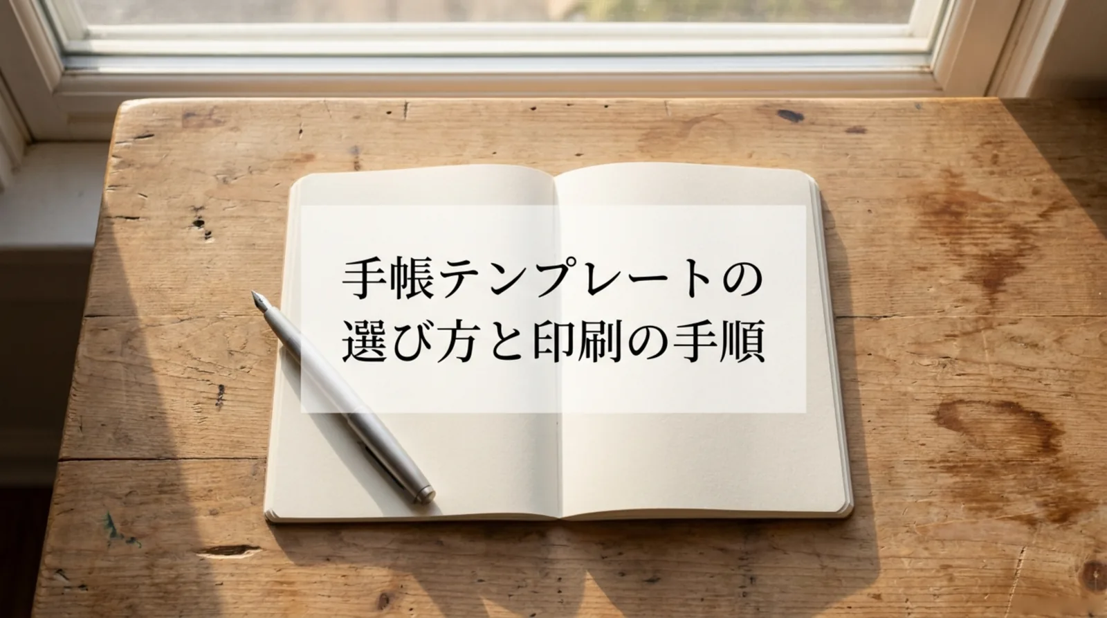 手帳テンプレートの選び方｜サイズと穴位置・印刷設定で失敗しない手順
