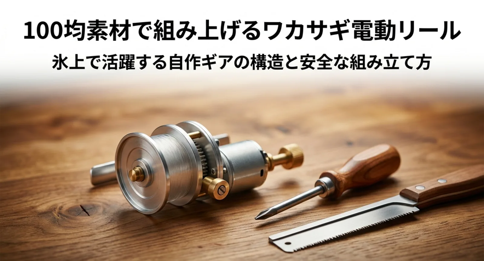 ワカサギ電動リールを自作する方法｜100均材料と組み立て手順を解説