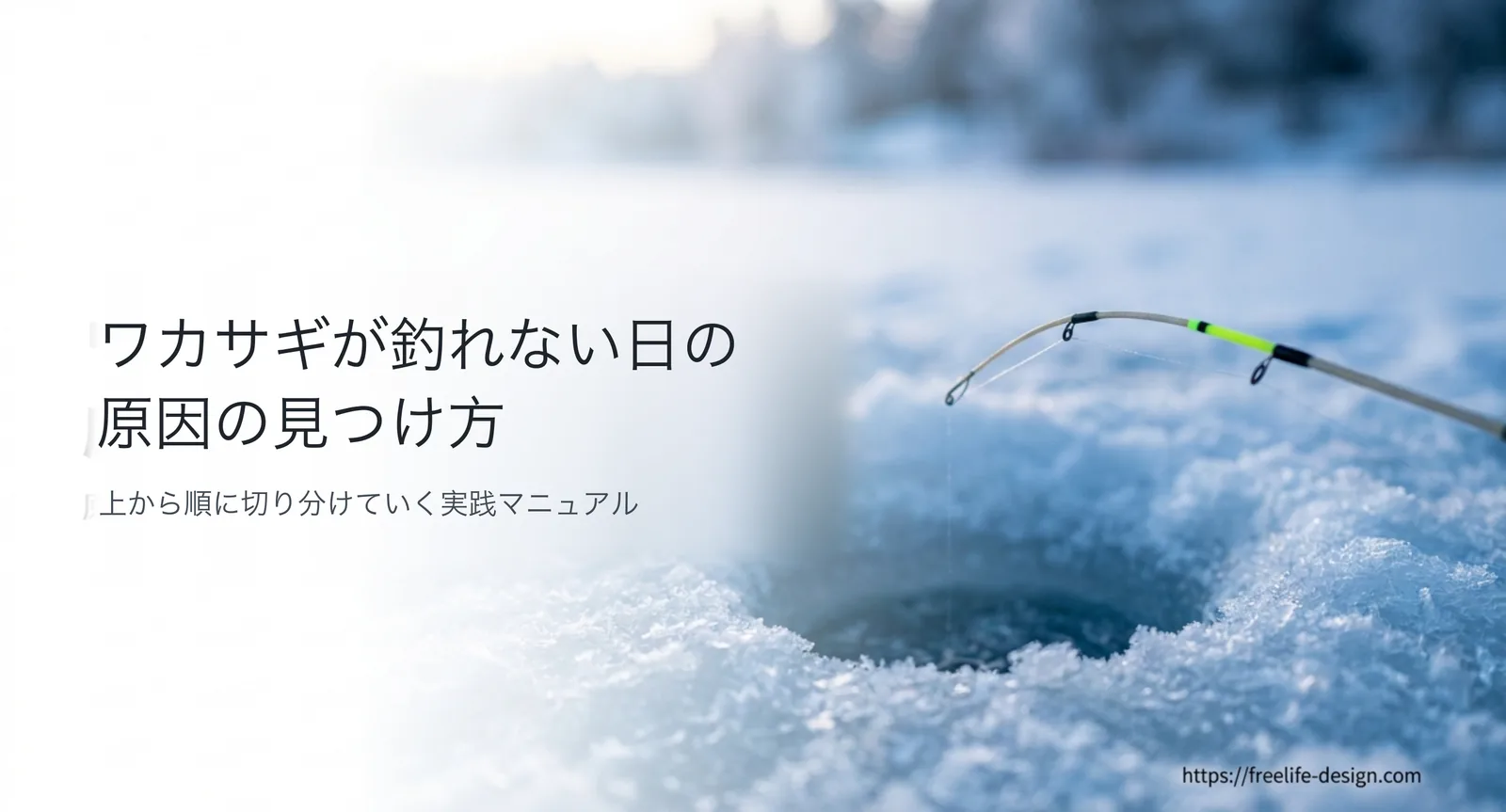 ワカサギ釣りで釣れないときの原因と対処法｜タナ・エサ・誘いの順に確認