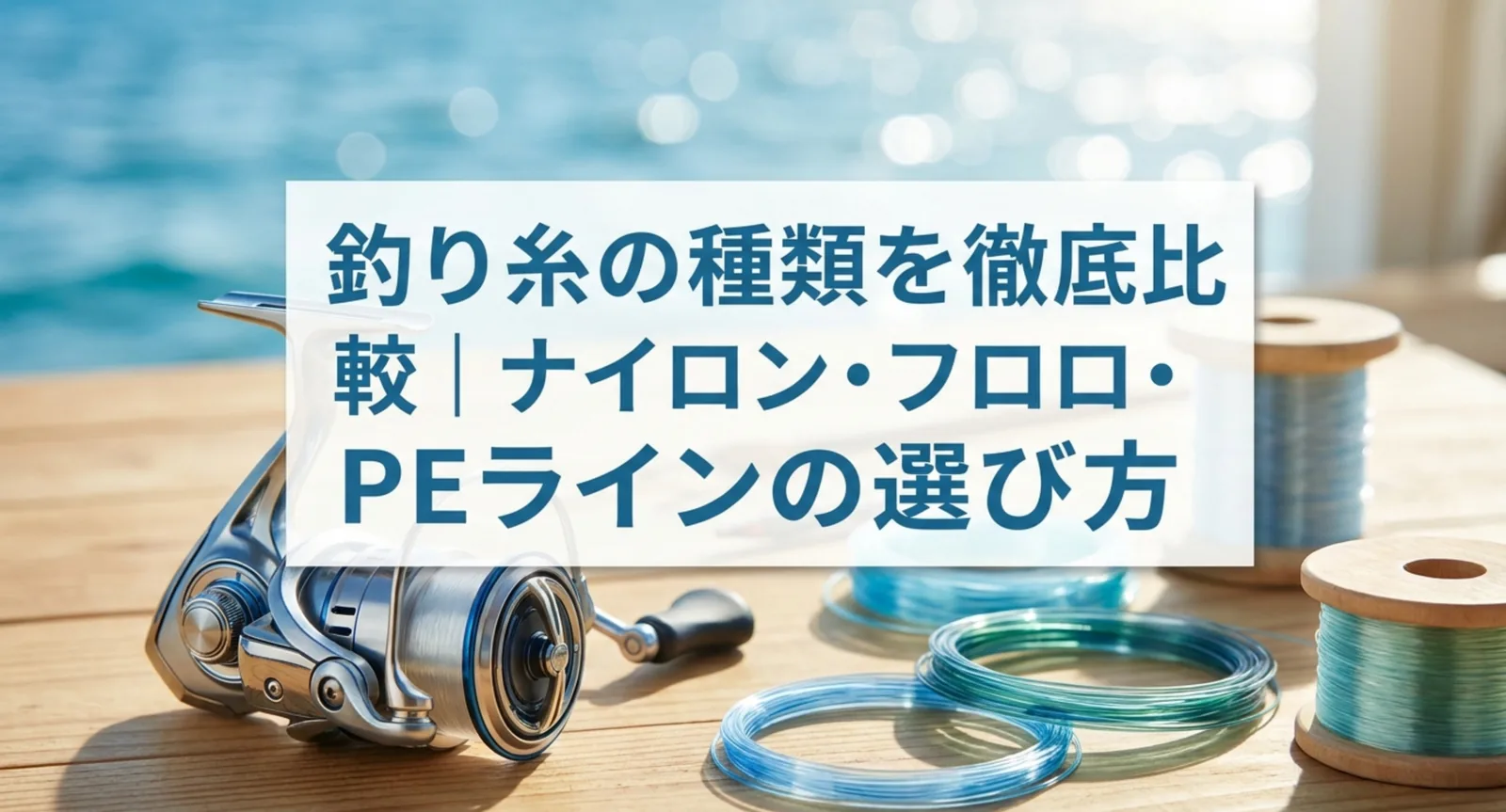 釣り糸の種類と選び方｜ナイロン・フロロ・PEの違いと号数の読み方