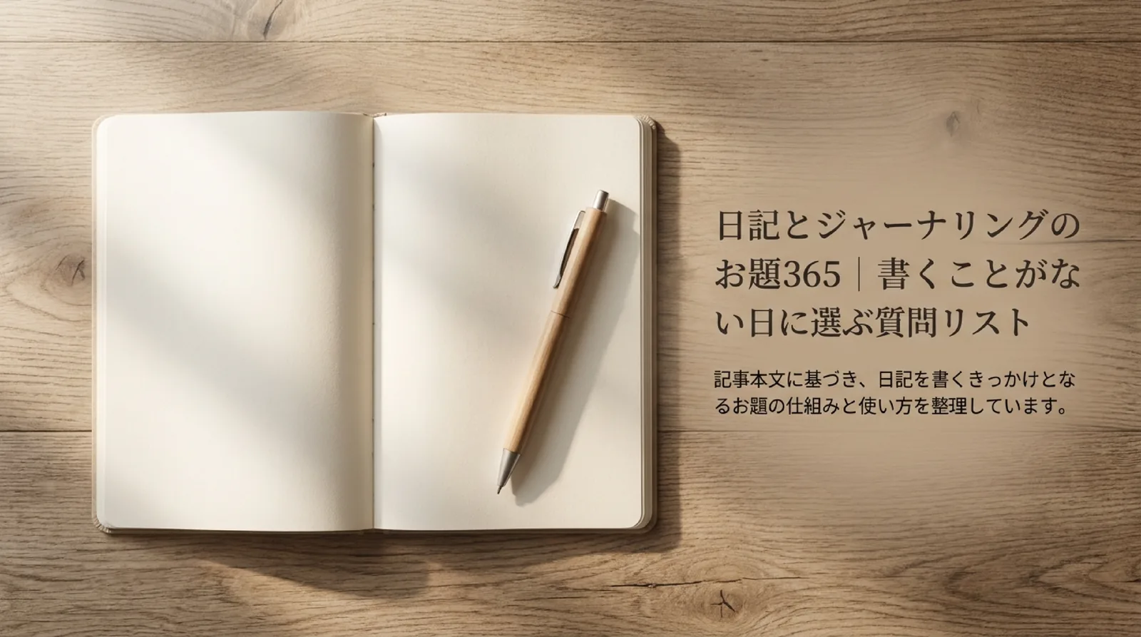 日記のテーマ365日｜ジャーナリングのお題・質問リストと朝夜の割り当て方