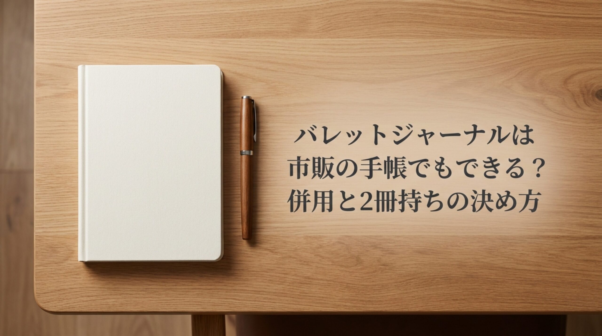 バレットジャーナルを手帳で使う方法｜型別の相性と1冊・2冊持ちの分け方