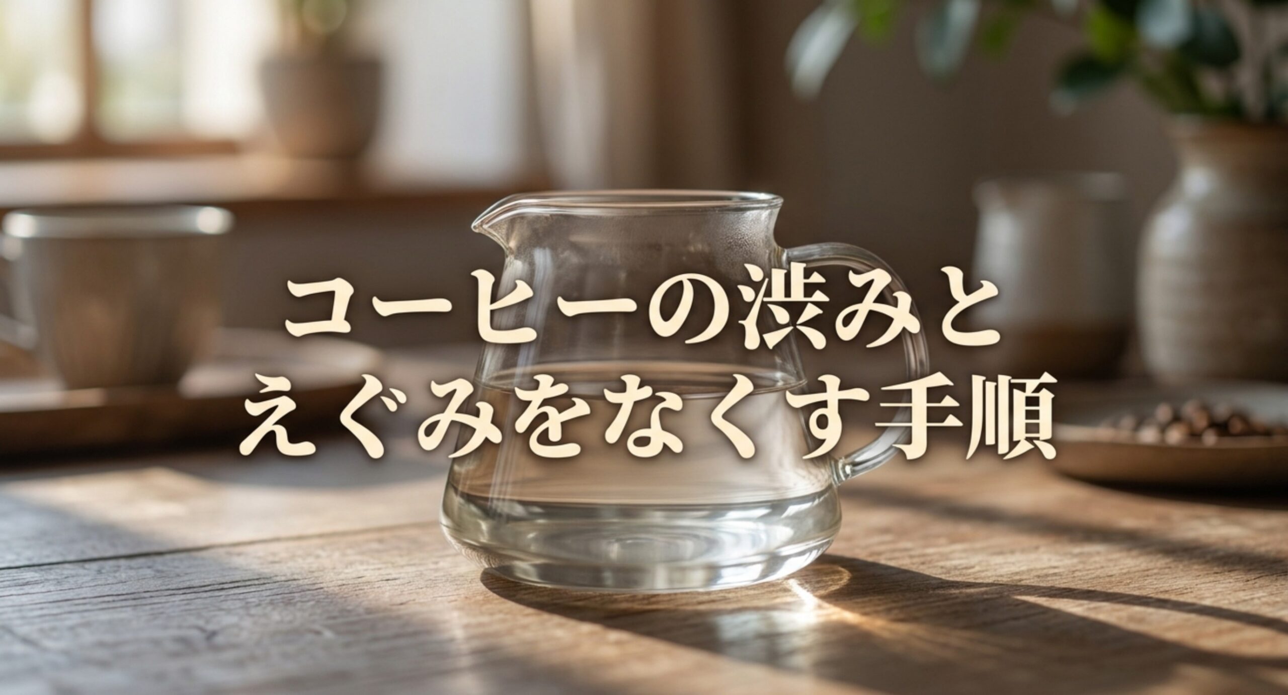 コーヒーの渋み・えぐみの原因|抽出後半と器具から雑味を減らす手順