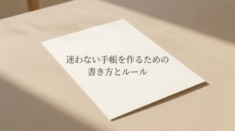 手帳の書き方の基本ルール｜色分け・予定・誕生日の書き分けとセットアップ