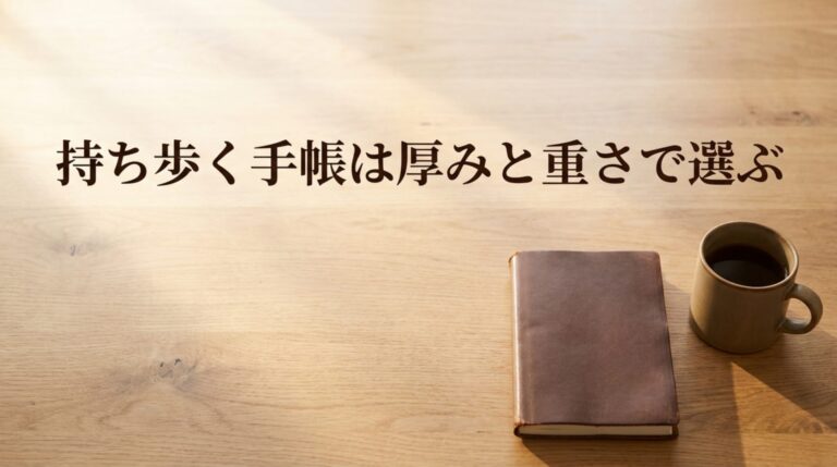持ち歩きやすい手帳の選び方|厚み・重さの目安とポーチ・カバー・防水