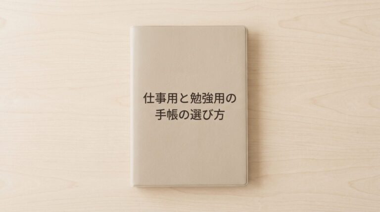 仕事用の手帳の選び方｜バーチカルとレフトの違いと大学生の勉強記録の手帳