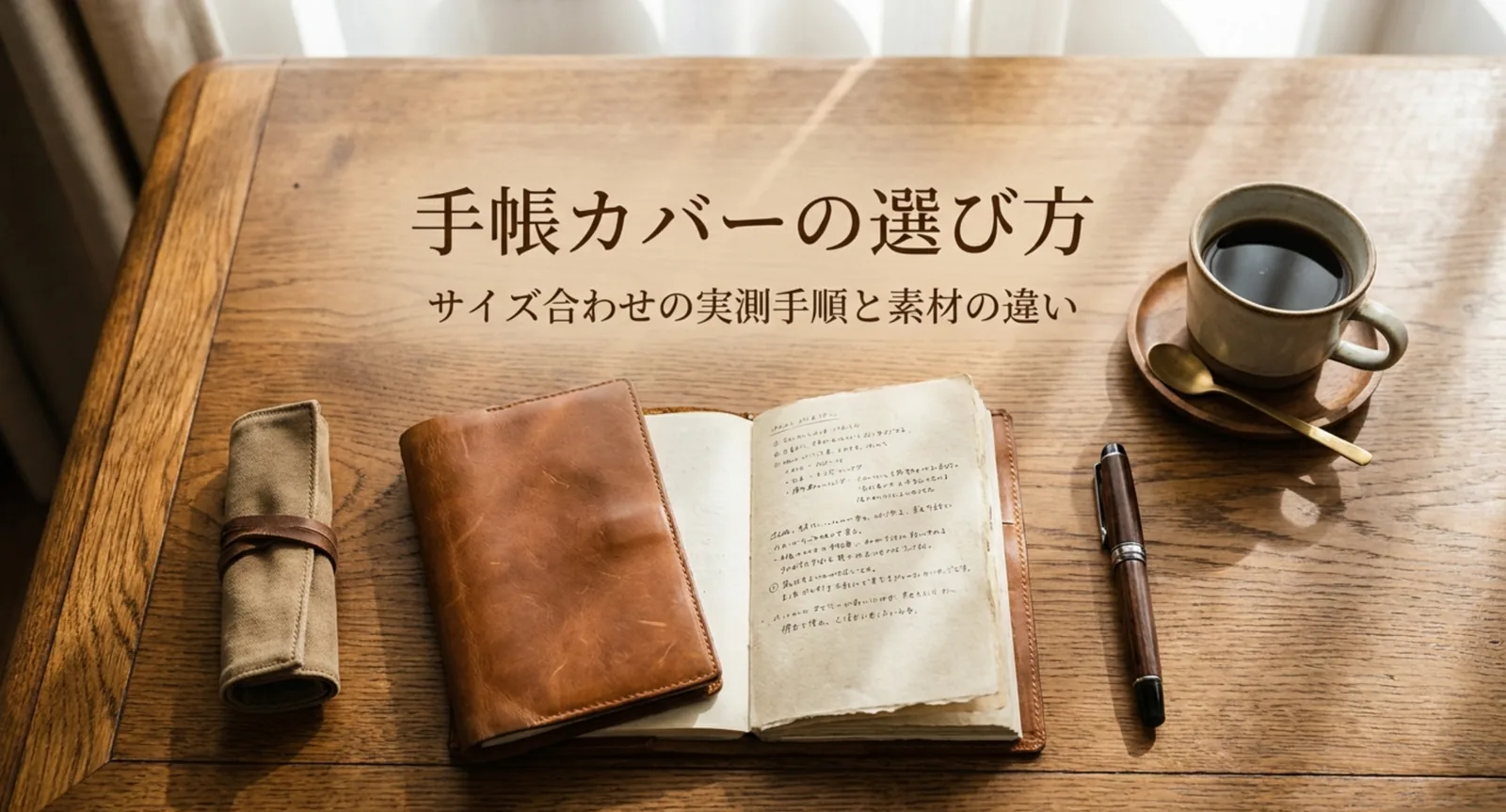 手帳カバーはサイズと素材で選ぶ｜実測の手順と革・合皮・透明の違い