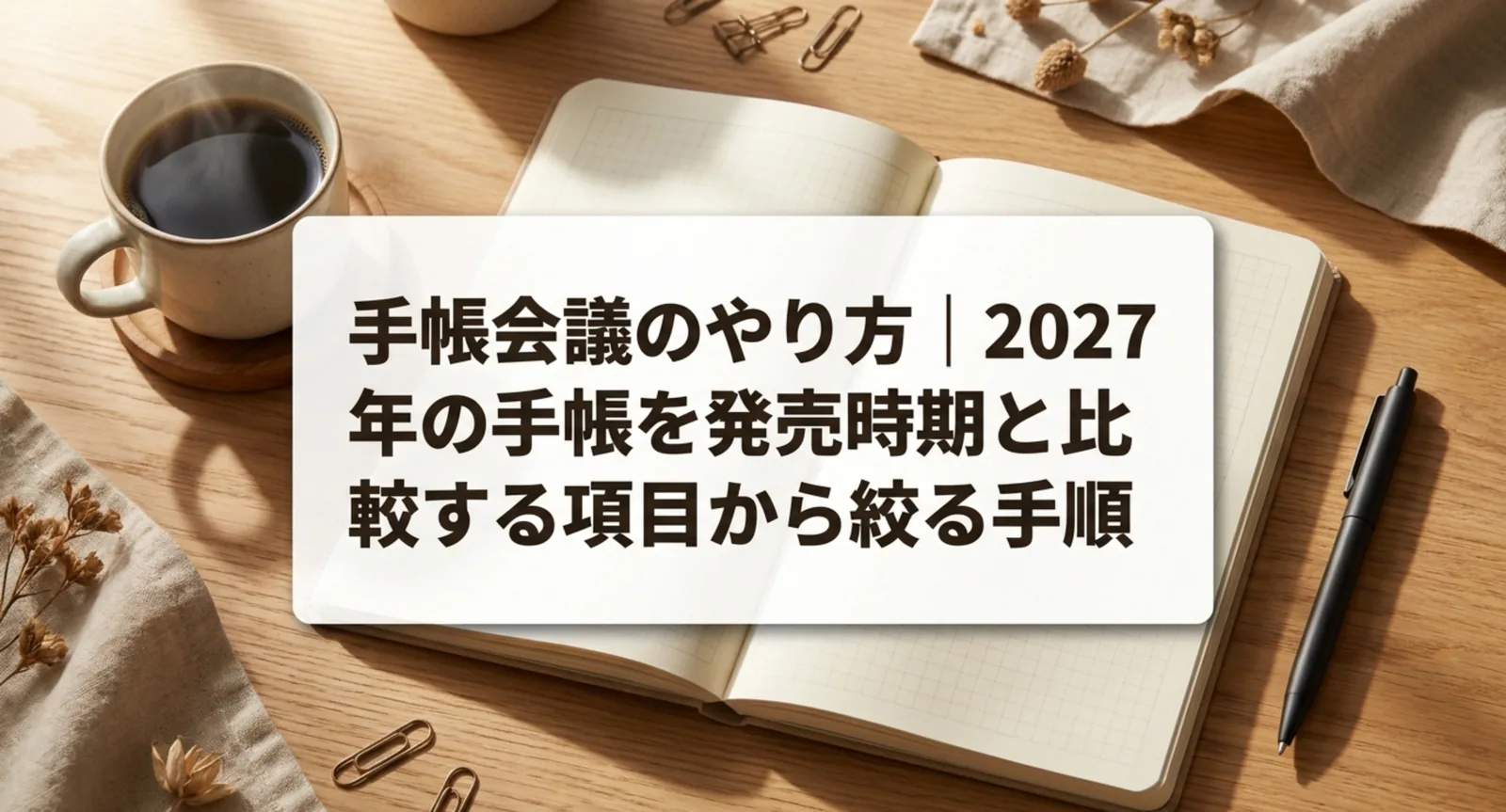 手帳会議のやり方3ステップ｜2027年版の発売時期と比較項目を整理
