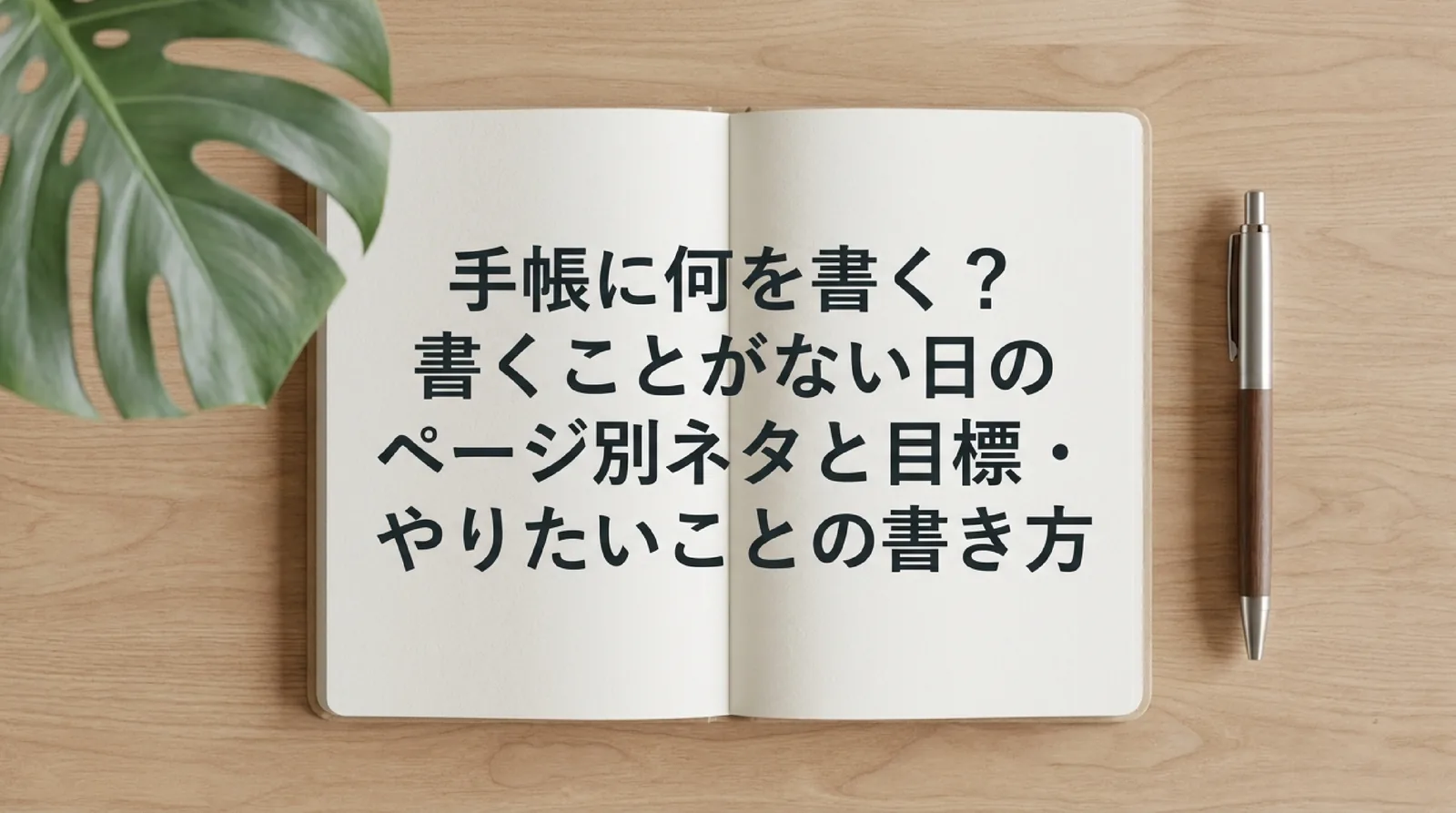 手帳に書くこと｜ページ別ネタとライフログ・振り返り・目標・やりたいことの書き方