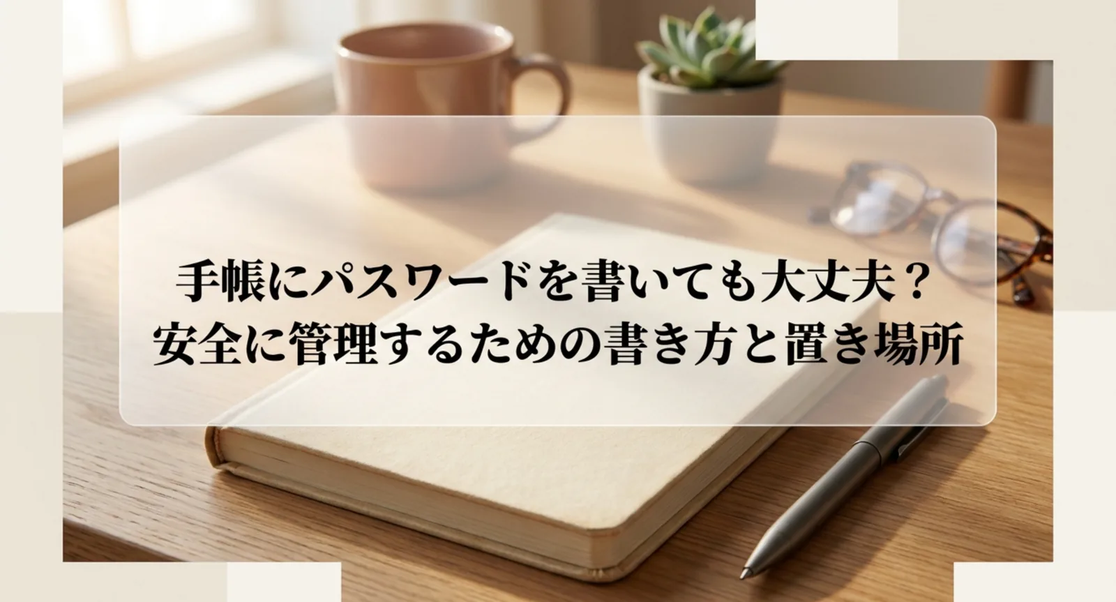 手帳でパスワード管理をする方法｜全部書かない書き方と保管の条件を解説