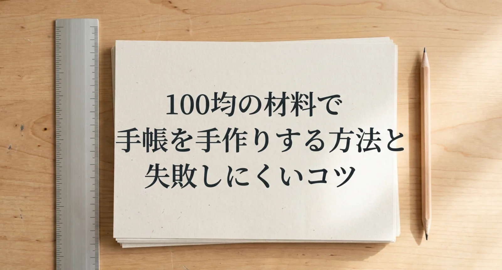 手帳を100均で手作りする方法｜3つの作り方と材料費・道具選びの目安
