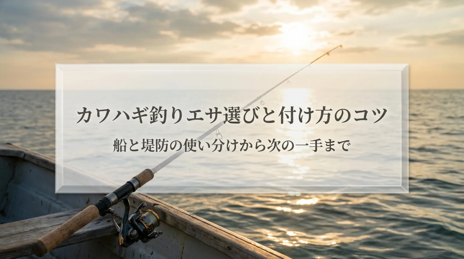カワハギ釣りのエサ｜アサリの付け方と塩締め、堤防の青イソメ・オキアミの使い分け