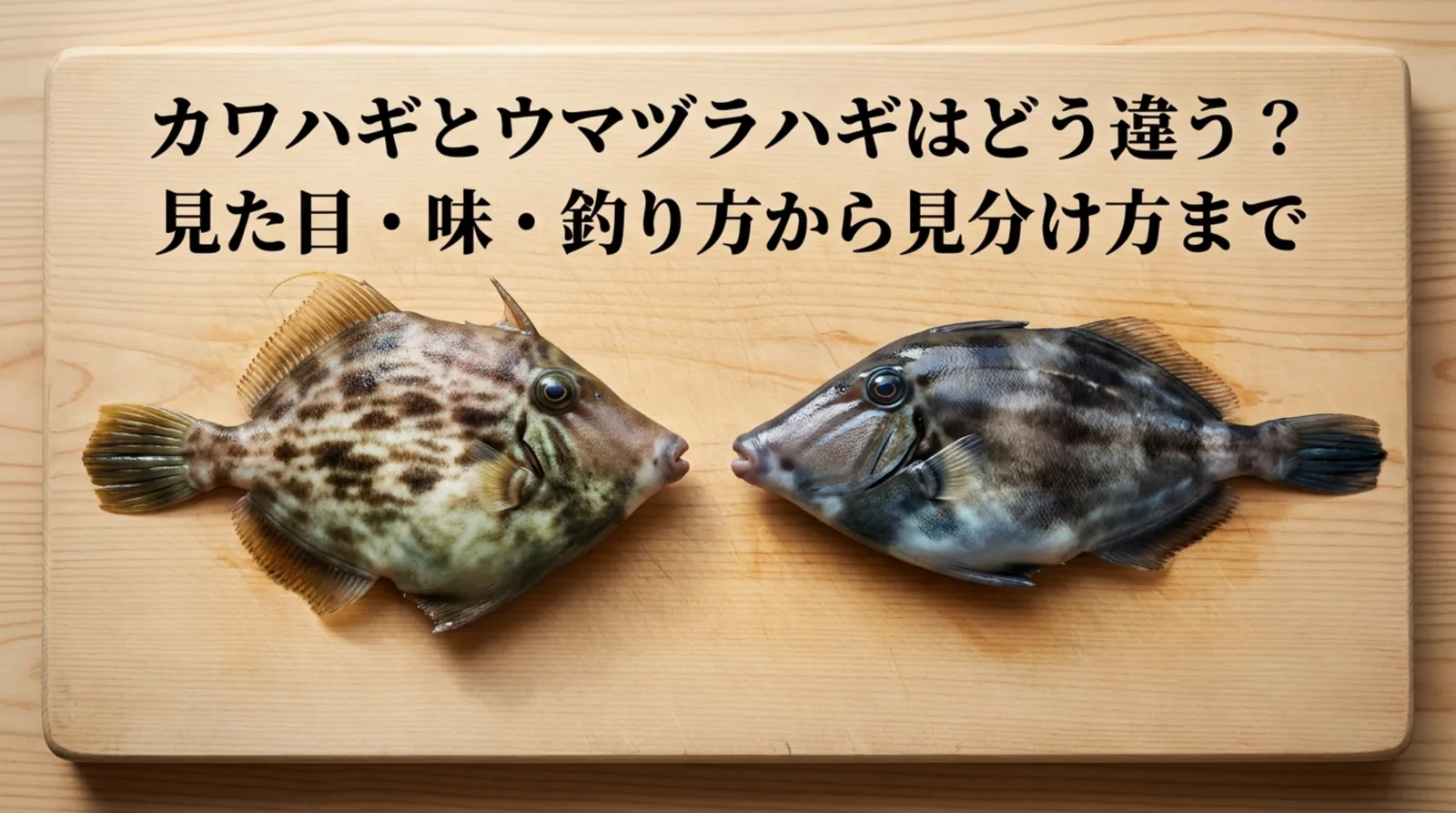 カワハギとウマヅラハギの違い｜見分け方・味・値段・旬と釣り方の比較