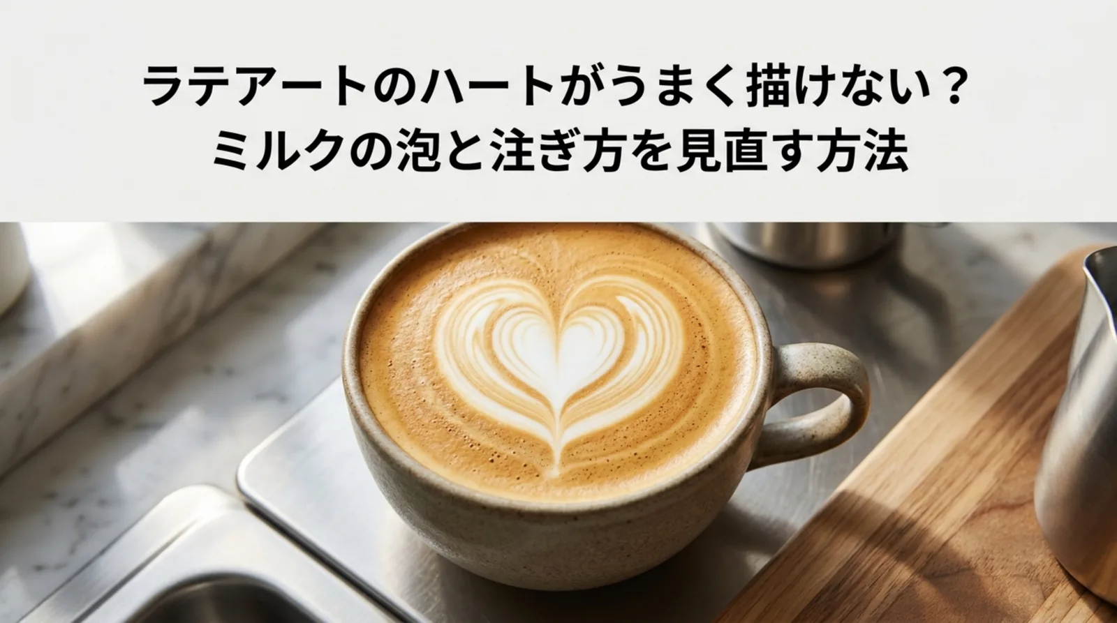 ラテアートのハートの描き方｜ミルクの泡立てと注ぎ方・失敗の原因と直し方