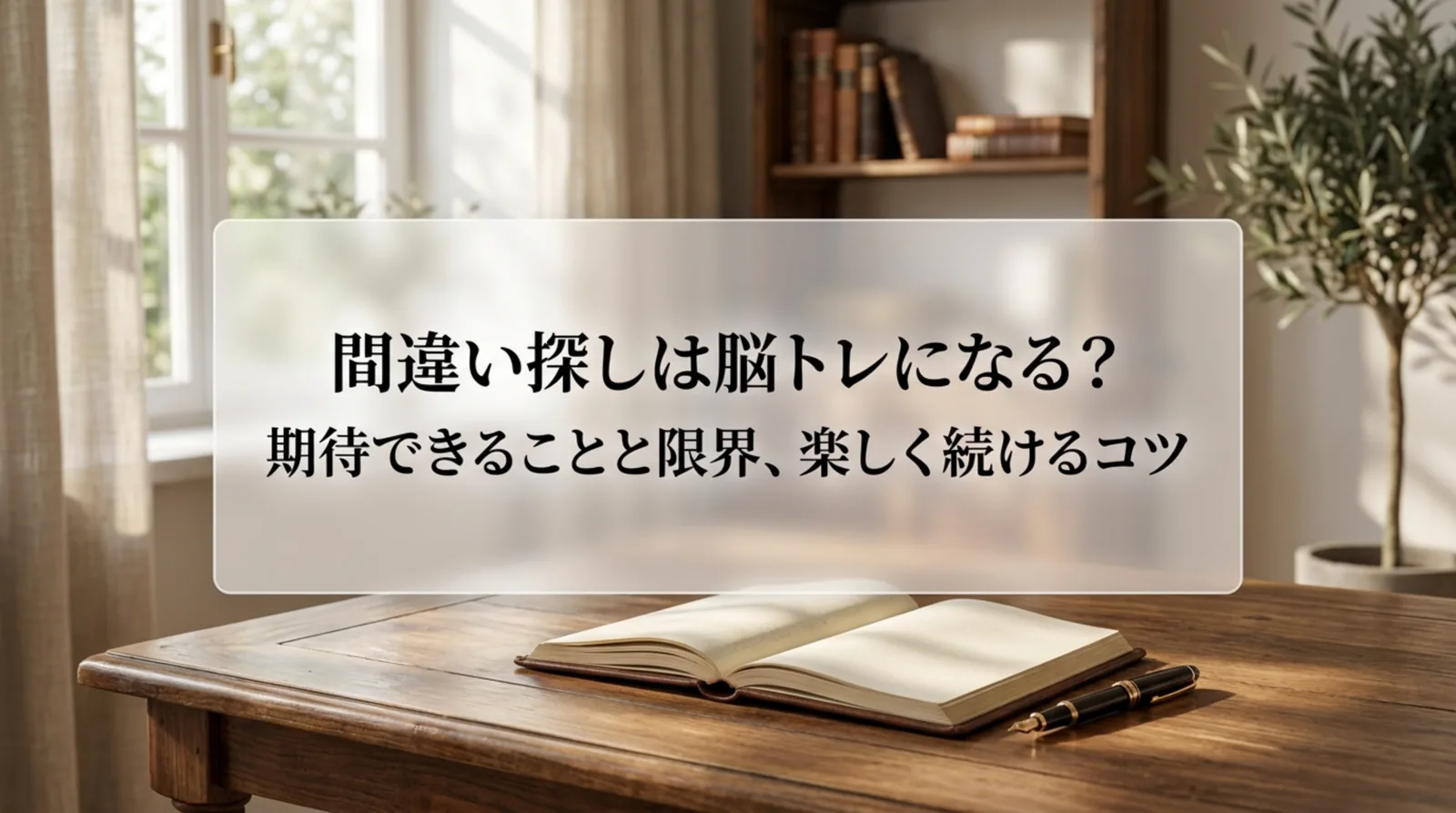 間違い探しの脳トレ効果は？認知症予防の根拠と続けやすい解き方・選び方
