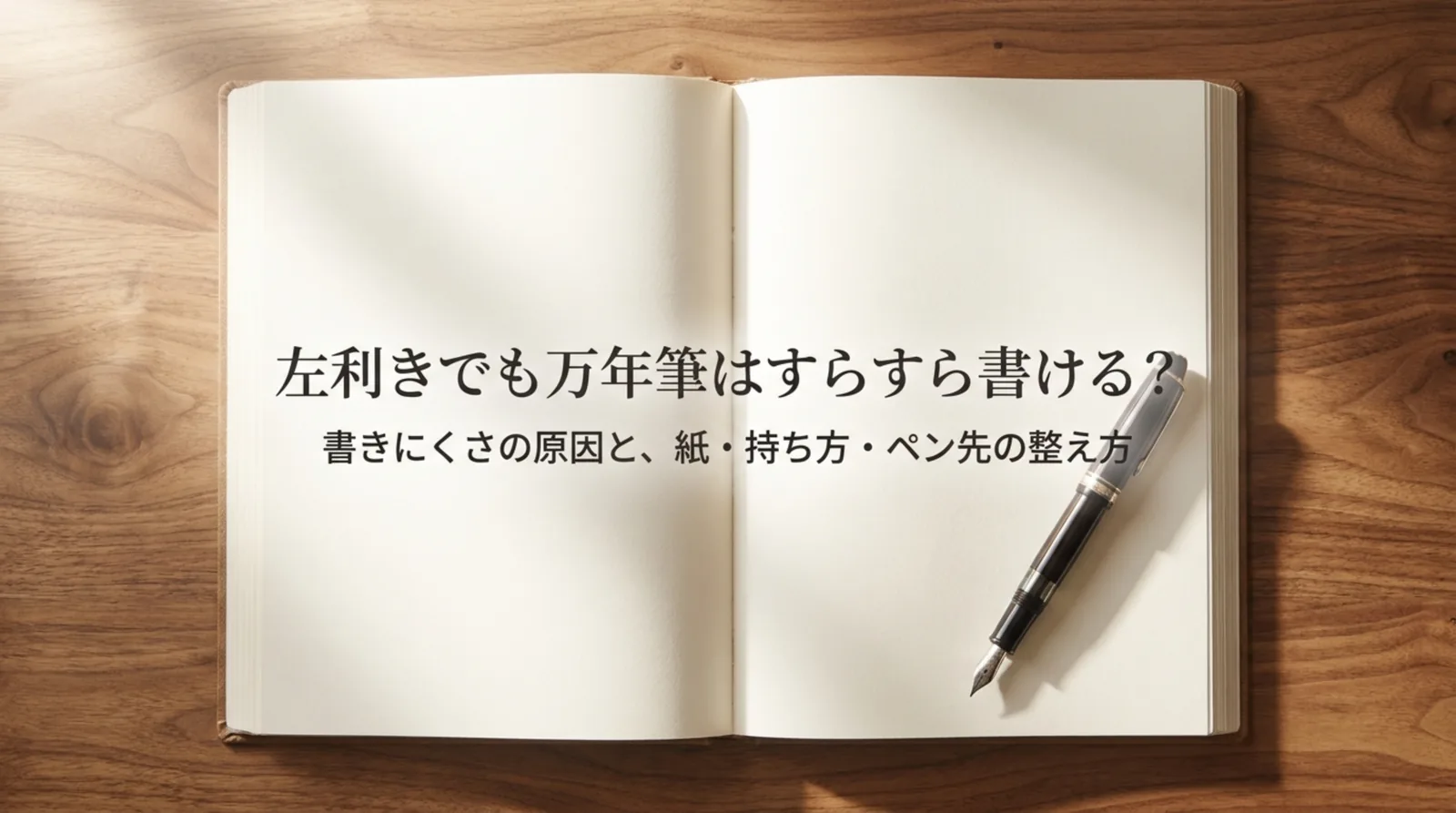 万年筆は左利きでも使える｜書けない・汚れる原因と紙の向き・持ち方・LHペン先