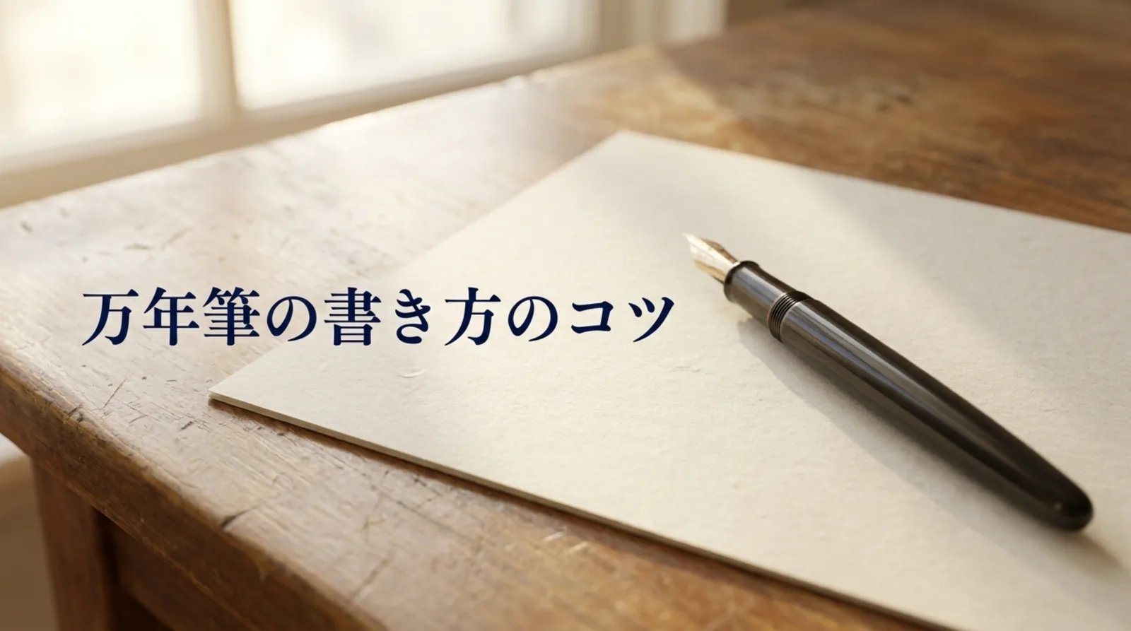 万年筆の書き方｜筆記角度45〜60度とペン先の向き・筆圧・字幅別の持ち方